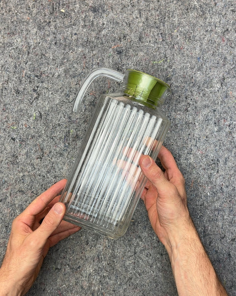 Sexy Glass Pitcher with Green Lid