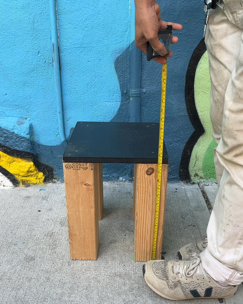 Pretty Wooden Stool Or Side Table Made By Cues, W12xD12xH15"