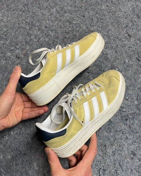 Adidas Gazelle Yellow Platform Sneakers, Size US 8.5 W or EU 40 2/3