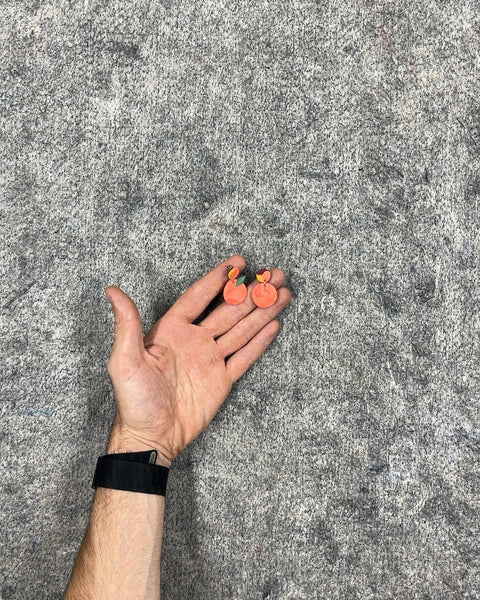 Orange Fruit Drop Earrings