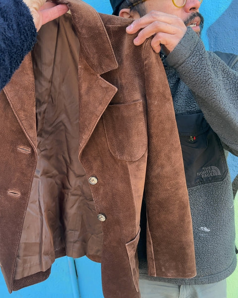 Karen Oslon Brown Suede Blazer, Size 4