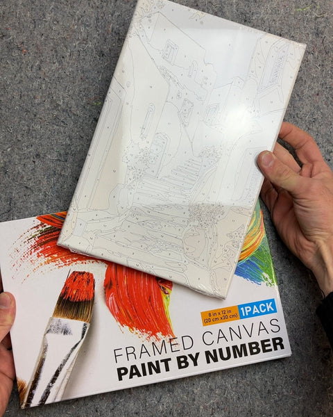 Framed Canvas Paint By Number Kit, 8x12"