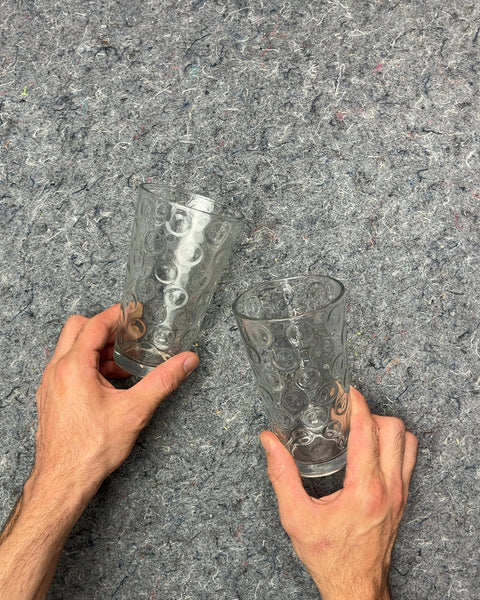 Clear Textured Drinking Glasses
