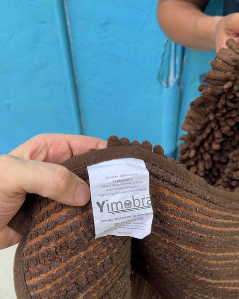 Yimobra Brown Bath Mat, 20x34"