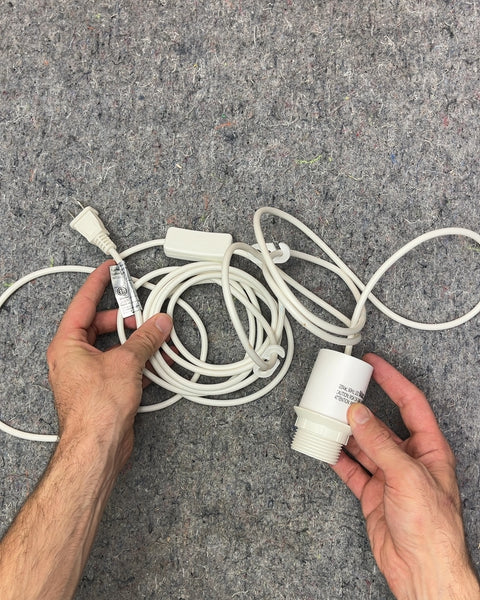 White Pendant Light Cord with Switch