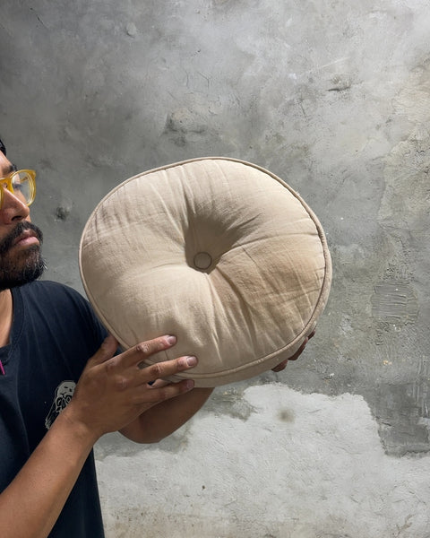 Round Tufted Throw Pillows, 13"