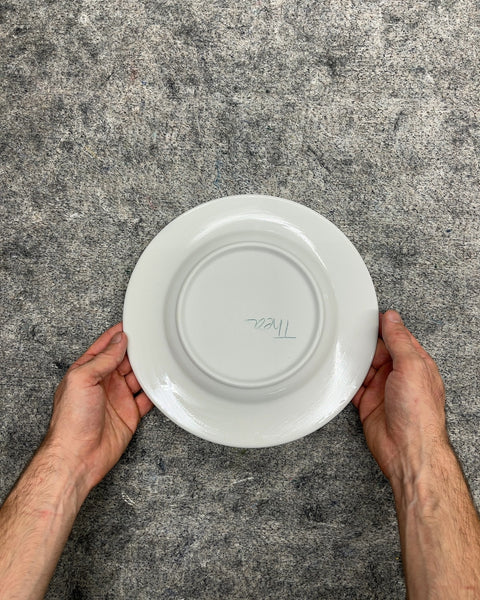 Hand-Painted Abstract Swirl Ceramic Plate