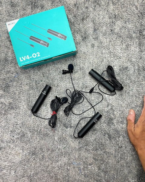 3 Movo LV4-O2 XLR Lavalier Omnidirectional Microphone Kit, Untested