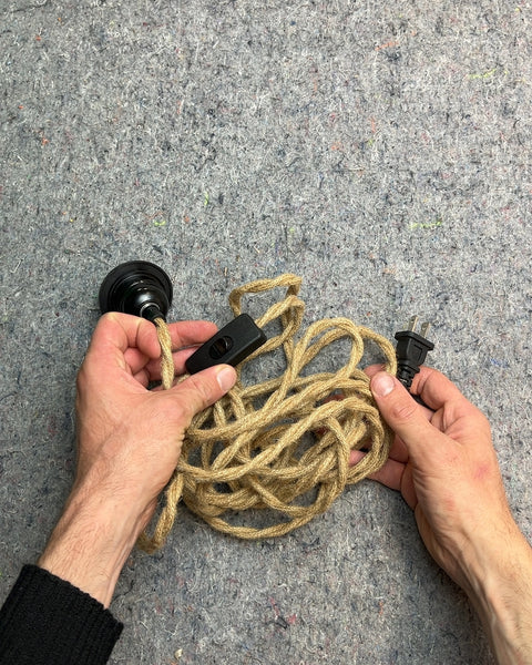 Jute Rope Lamp Cord with Switch