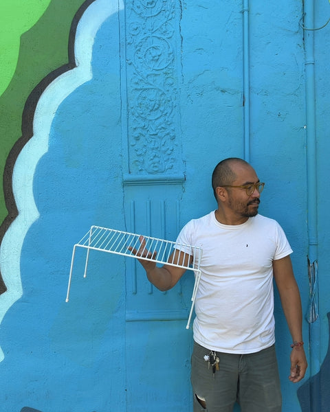 White Wire Shelf Rack, 9x17"