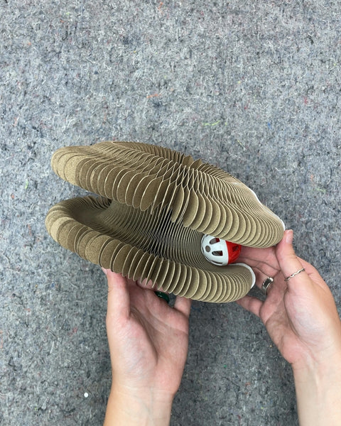 Cardboard Cat Scratcher with Ball Toy