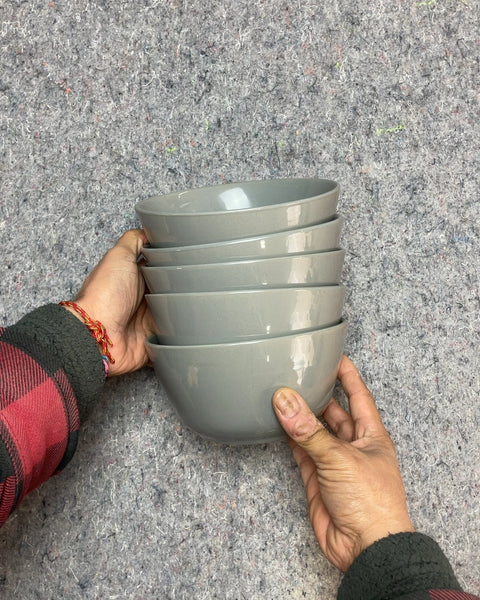 Big-ish Gray Ceramic Bowls