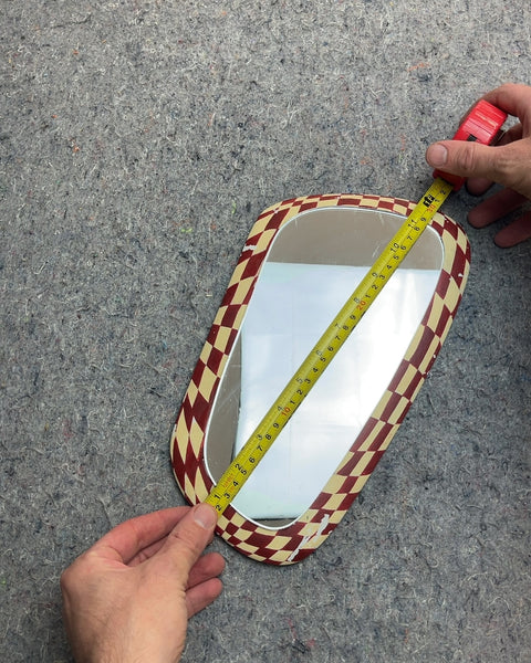 Very Cute Checkered Frame Wall Mirror