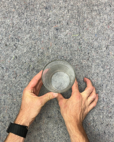 Clear Glass Cylindrical Vase, H7"