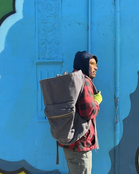 Sexy Gray Canvas Laundry Backpack