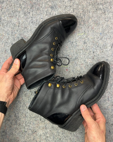 J.Crew Black Lace Up Ankle Boots, Size US 8.5W