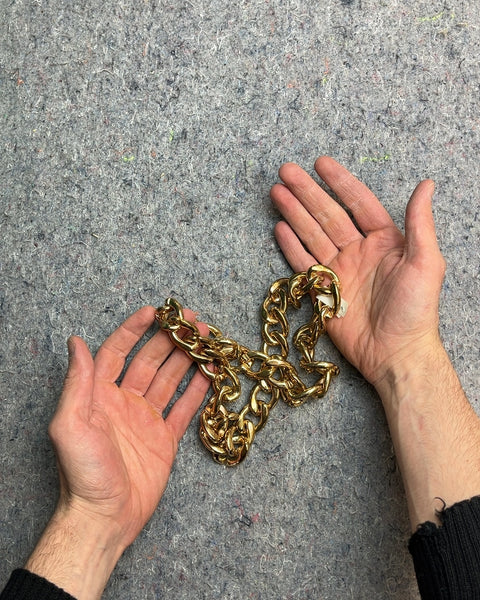 Gold Tone Chunky Chain Necklace