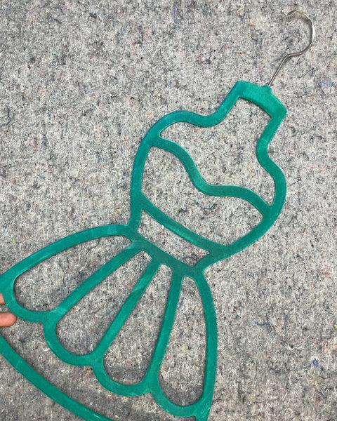 Dress Shaped Hanger, Green