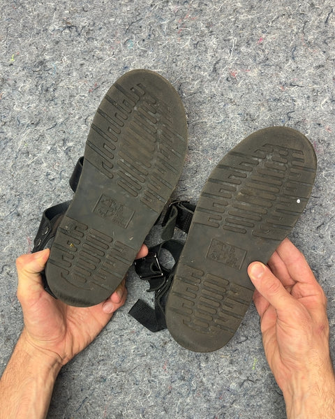 Dr. Martens Gryphon Black Leather Sandals, Size US 7M or EU 39