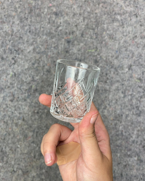 Clear Patterned Shot Glass