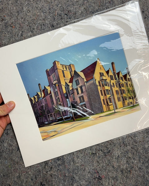 Architectural Building Print, 11x14"