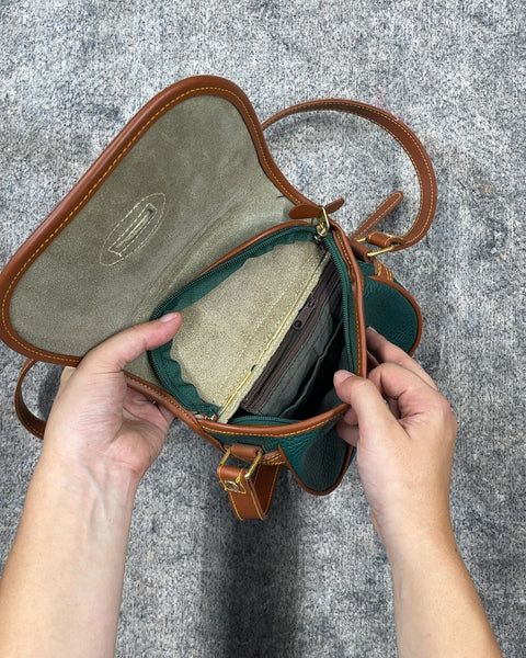 Dooney & Bourke Green and Brown Crossbody Bag