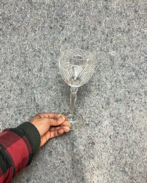 Crystal Stemmed Glass #3