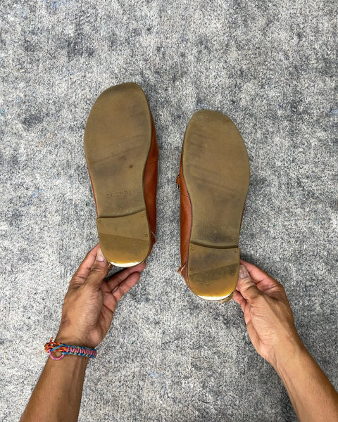 Sperry Brown Leather Bit Loafers, Sz 40.5