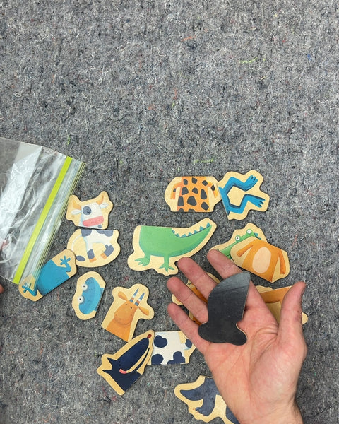 Wooden Animal Magnets