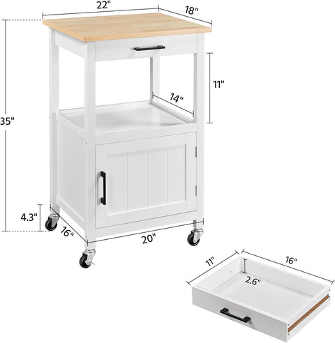 Brand New Topeakmart Rolling Kitchen Island Utility Cart