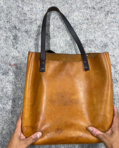 Portland Leather Goods Brown Leather Tote Bag