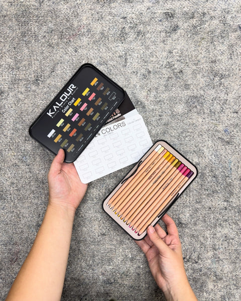 Kalour Skin Tints Pastel Pencils Set, 24 Pieces