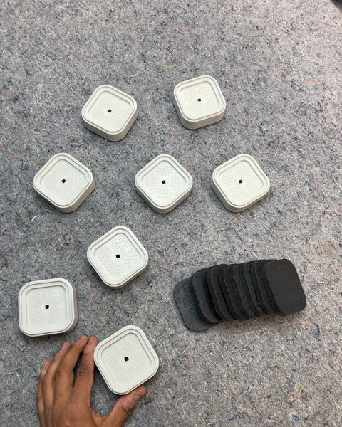 Furniture Leg Pads with Rubber Bottoms
