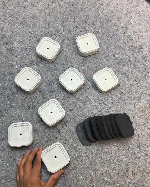 Furniture Leg Pads with Rubber Bottoms