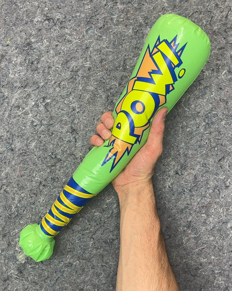 Inflatable Green POW! Baseball Bat