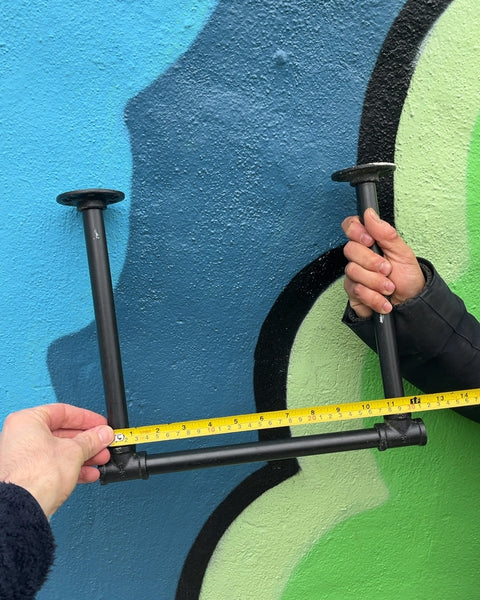 Industrial Wall Mounted Pipe Rack, 12"