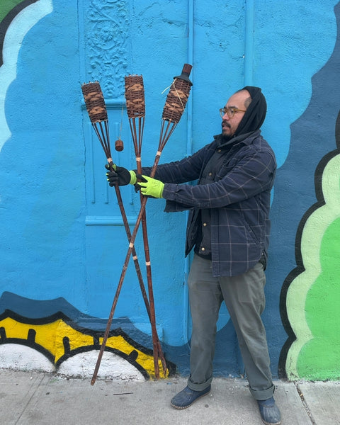 Three Tiki Torches