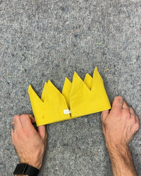Yellow Felt Crown For Birthday Dress Up Play