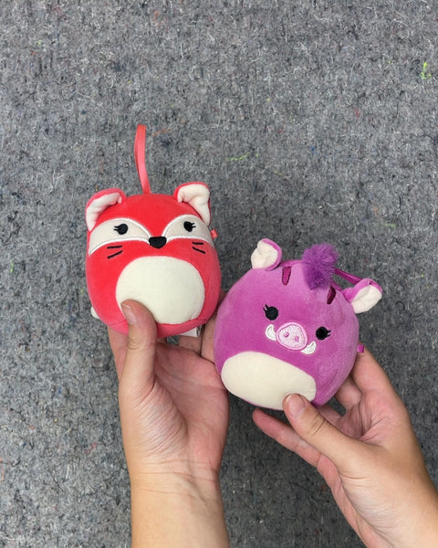 Cutie Squishmallow Red Fox and Purple Boar Plush Toys