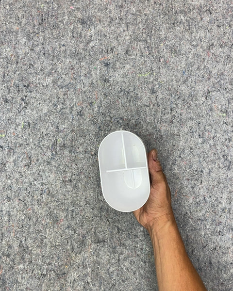 Umbra White Plastic Divided Organizer Bin, 4.5"