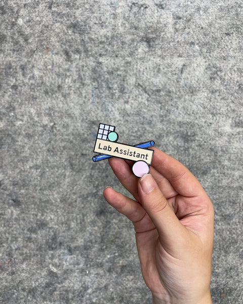 Lab Assistant Enamel Brooch Pin