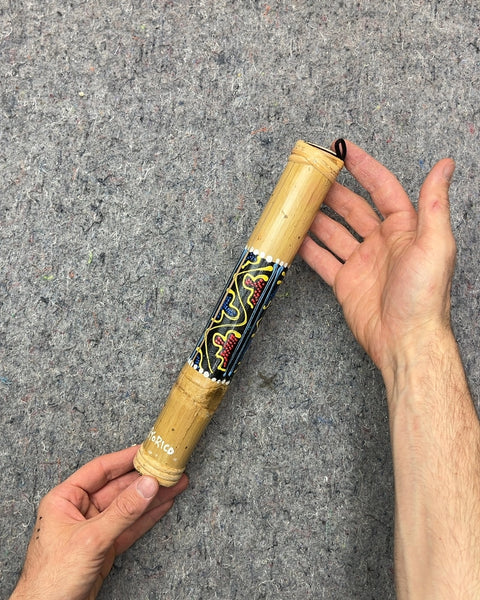 Bamboo Rainstick with Colorful Design