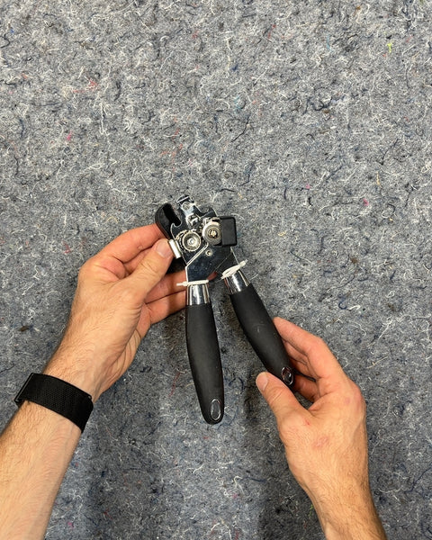 Manual Can Opener with Black Handles