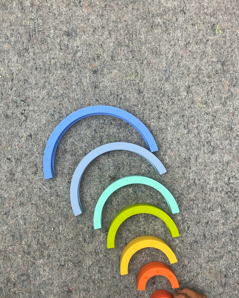 Wooden Rainbow Stacking Toy