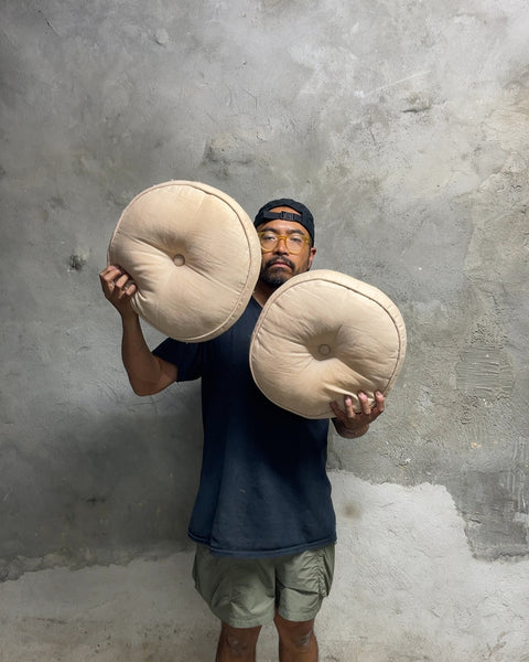 Round Tufted Throw Pillows, 13"