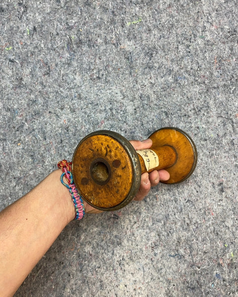 Antique Spool Candle Holder