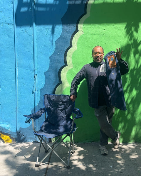 Another Blue Folding Camp Chair with Carry Bag