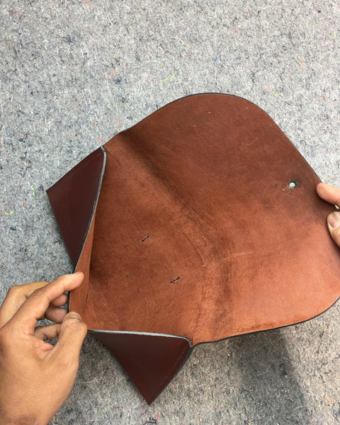 Libby Lane Brown Leather Envelope Clutch