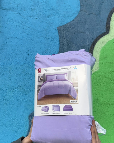 Mainstays Coordinated Full Size Bedding Set, 7 Pieces