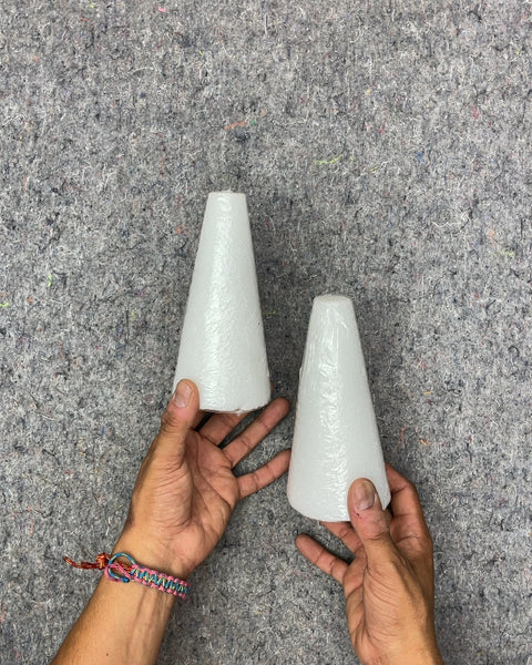 White Foam Cones Craft Supplies